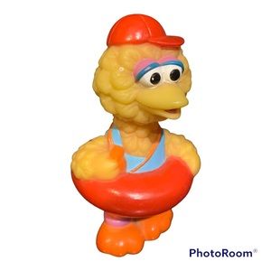 Vintage Jim Henson Big Bird Beach
Red Hat Tube Plastic Bath Tub Toy